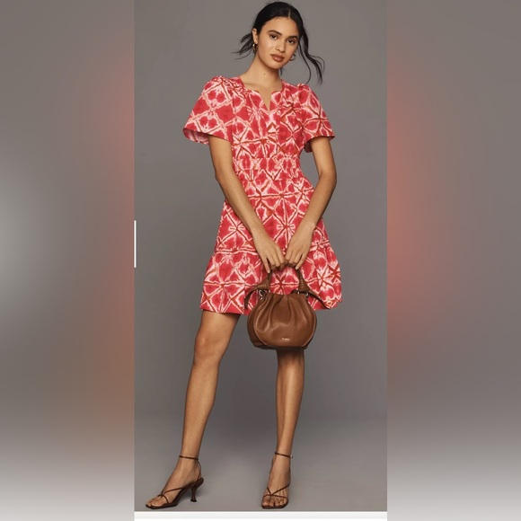 Anthropologie Dresses & Skirts - Anthropologie Somerset Mini Dress with pockets Red Pink